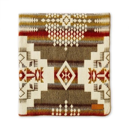 HOMEROOTS 93 x 82 x 0.1 in. Ultra Soft Sienna Southwest Handmade Blanket, Brown 392088